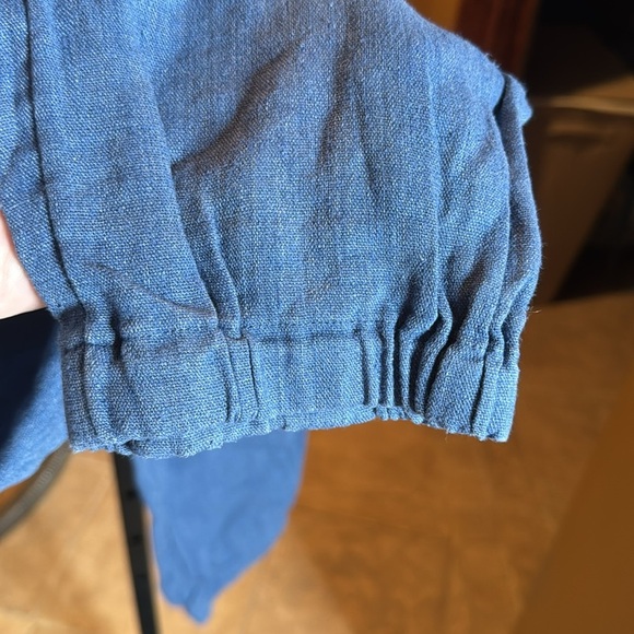 Madewell Shorewalk Cover-Up Blue Linen Blend Pants Size Medium - Picture 9 of 11